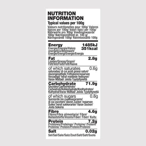 nutrition label