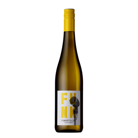 glass bottle of funkstille gruener veltliner white