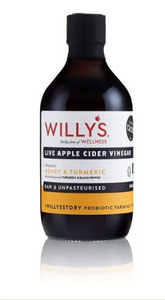 Willy's Organic Apple Cider Vinegar with Honey & Turmeric 500ml