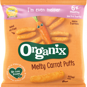 Organix Organic Baby Puffs - Melty Carrot X 8 X 20g