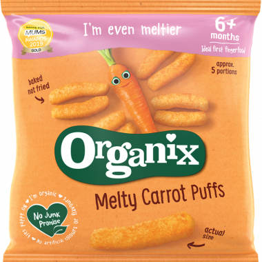 Organix Organic Baby Puffs - Melty Carrot X 8 X 20g