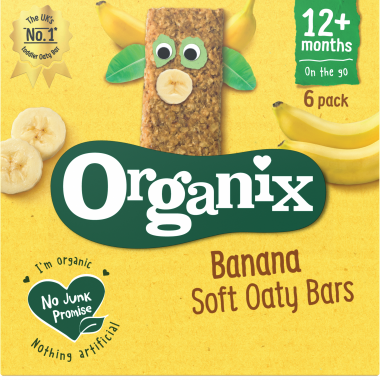 Organix Organic Baby Oaty Bars - Soft Banana (6x30g) X 6 X 180g
