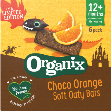 organix choco orange soft oaty bars 180g