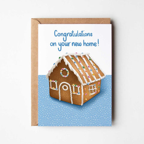 Cards - Pun & Funky - Gingerbread House - Congratulations on your new home