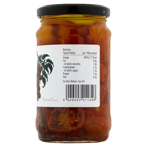 jar of tomatoes on white background