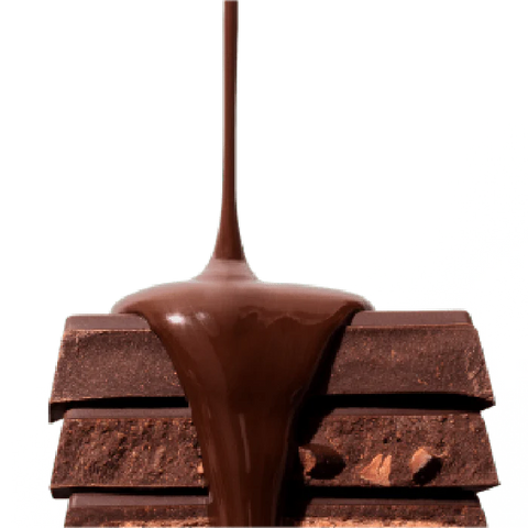 pieces of chocolate with melted chocolate drizzled on it