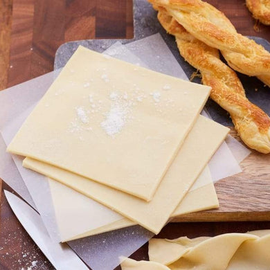  Fine Pure Butter Puff Pastry from Dorset Pastry - a full Puff consisting of over 700 laminations. The Butter is matured to enhance the taste of the pastry, and the pastry is hand folded and rested in the traditional manner to maintain optimum quality.