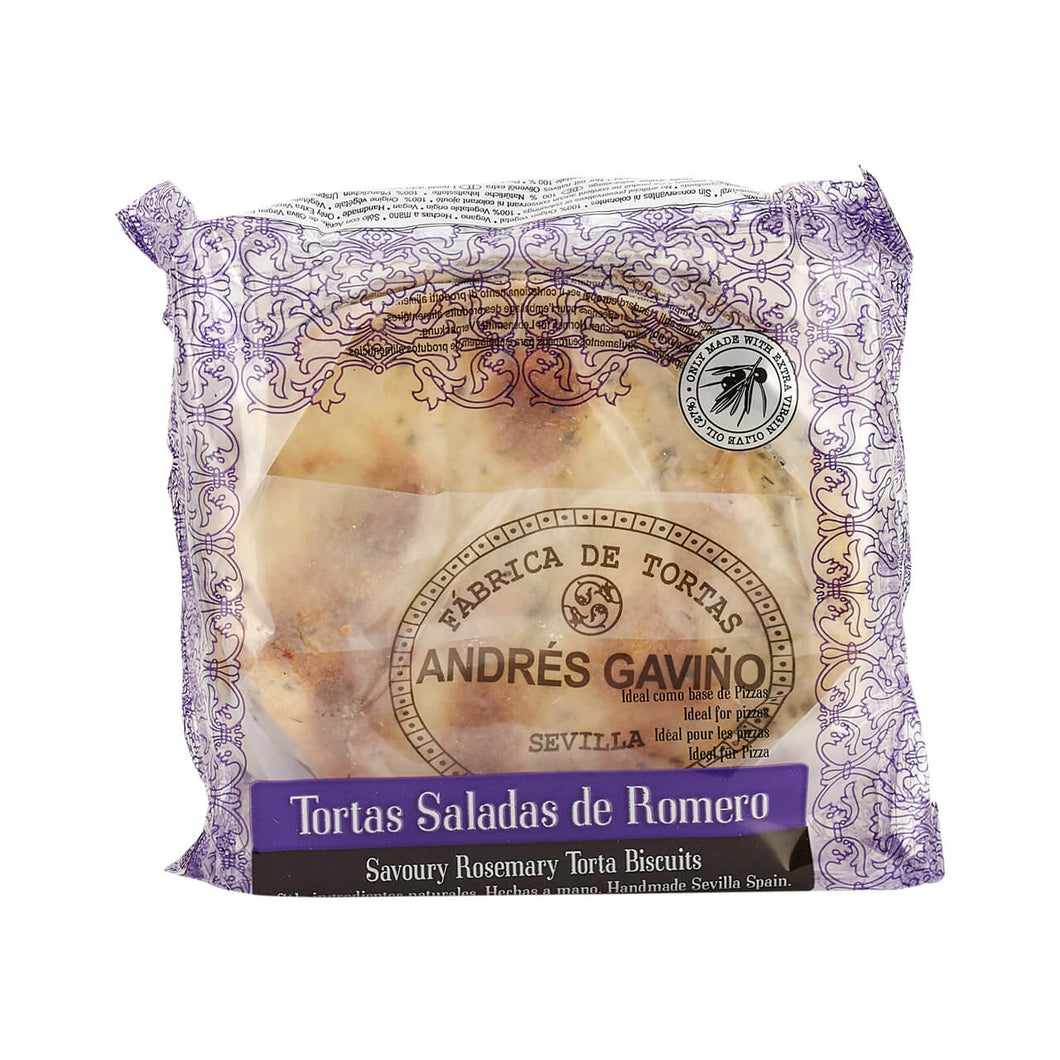 Tortas Olive Oil Biscuit with Rosemary & Salt 170g - Andrés Gaviño