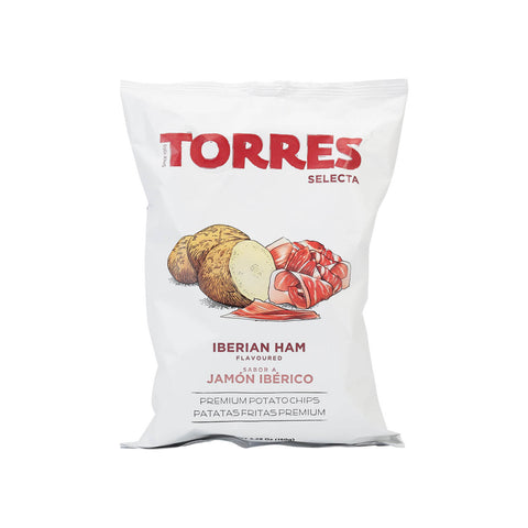 torres iberico ham potato crisps 150g premium potato crisps with rich iberico ham flavour 