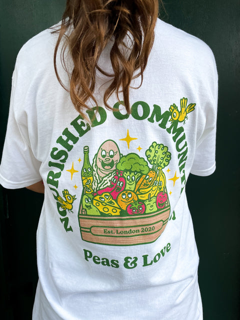 Nourished Communities, Peas & Love T-Shirt