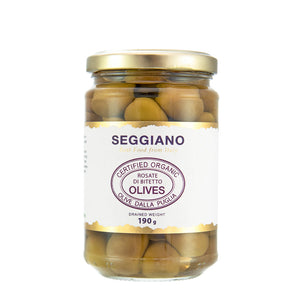 SEGGIANO Organic Rosate di Bitetto Olives 190g