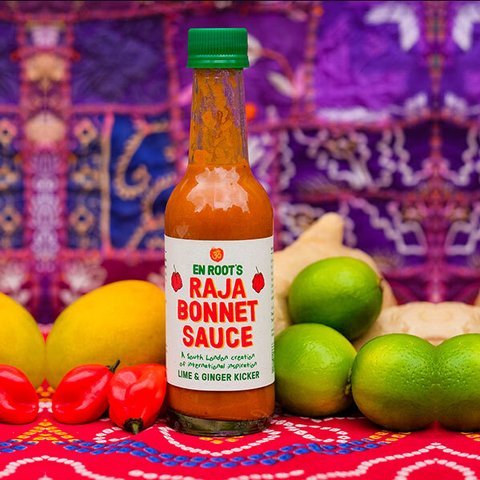 raja bonnet lime & ginger kicker hot sauce 
