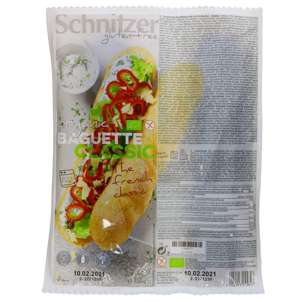 Schnitzer Gluten Free Baguette Classic - 360g